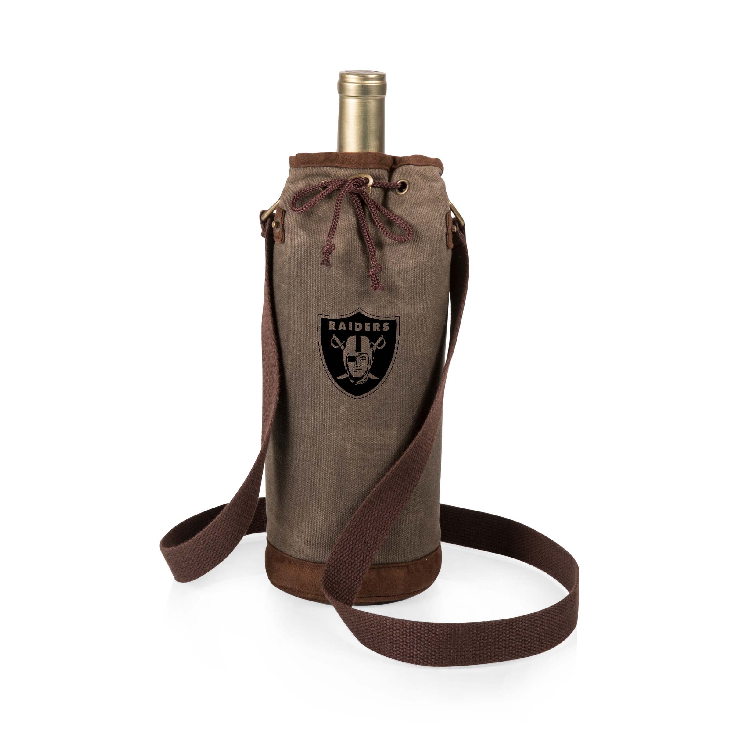 Las Vegas Raiders - Waxed Canvas Wine Tote