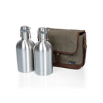 Insulated Double Growler Tote with 64 oz. Stainless Steel Growlers