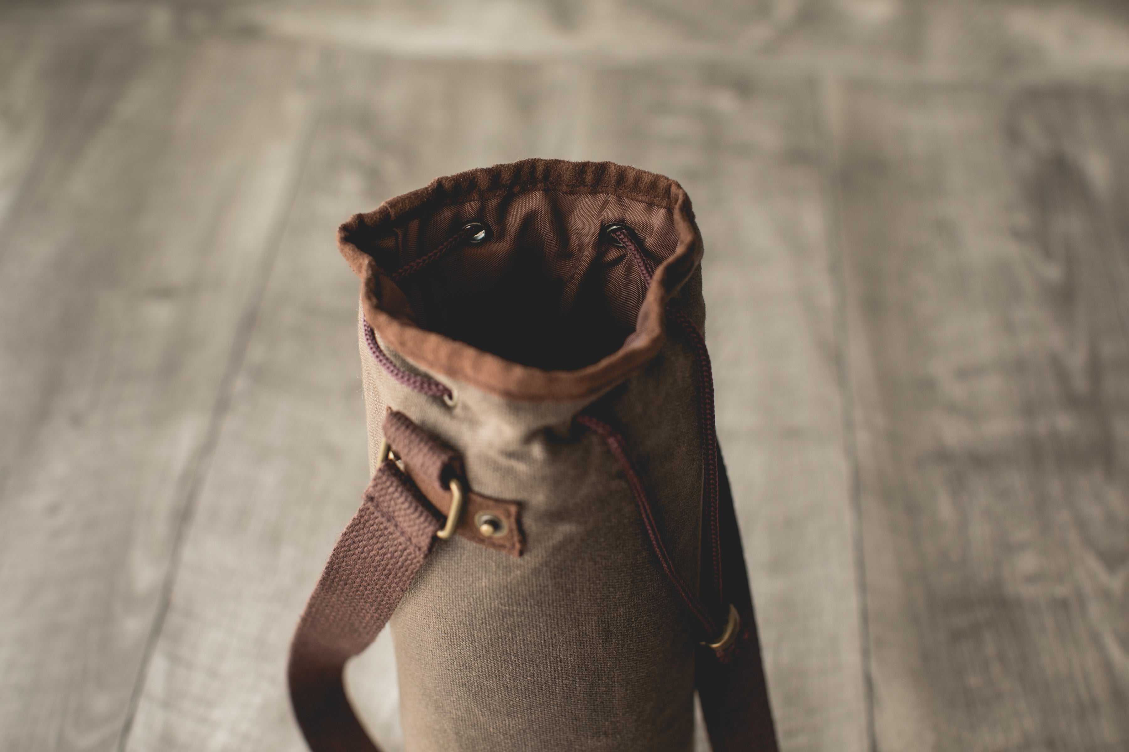 Waxed Canvas Wine Tote