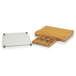 Concerto Glass Top Cheese Cutting Board & Tools Set