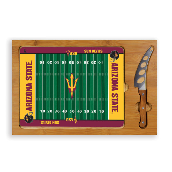 Arizona State Sun Devils - Icon Glass Top Cutting Board & Knife Set