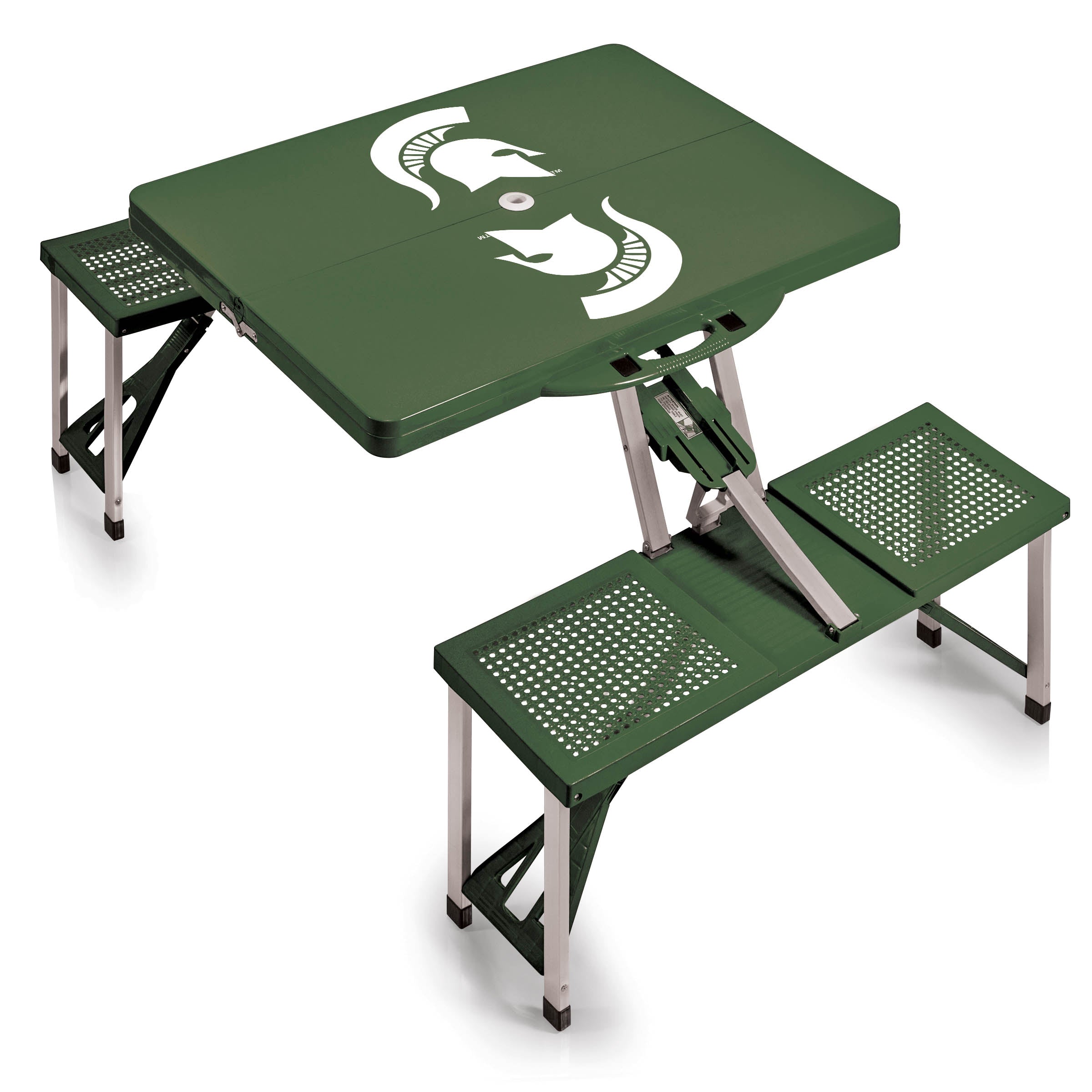 Michigan State Spartans - Picnic Table Portable Folding Table with Seats