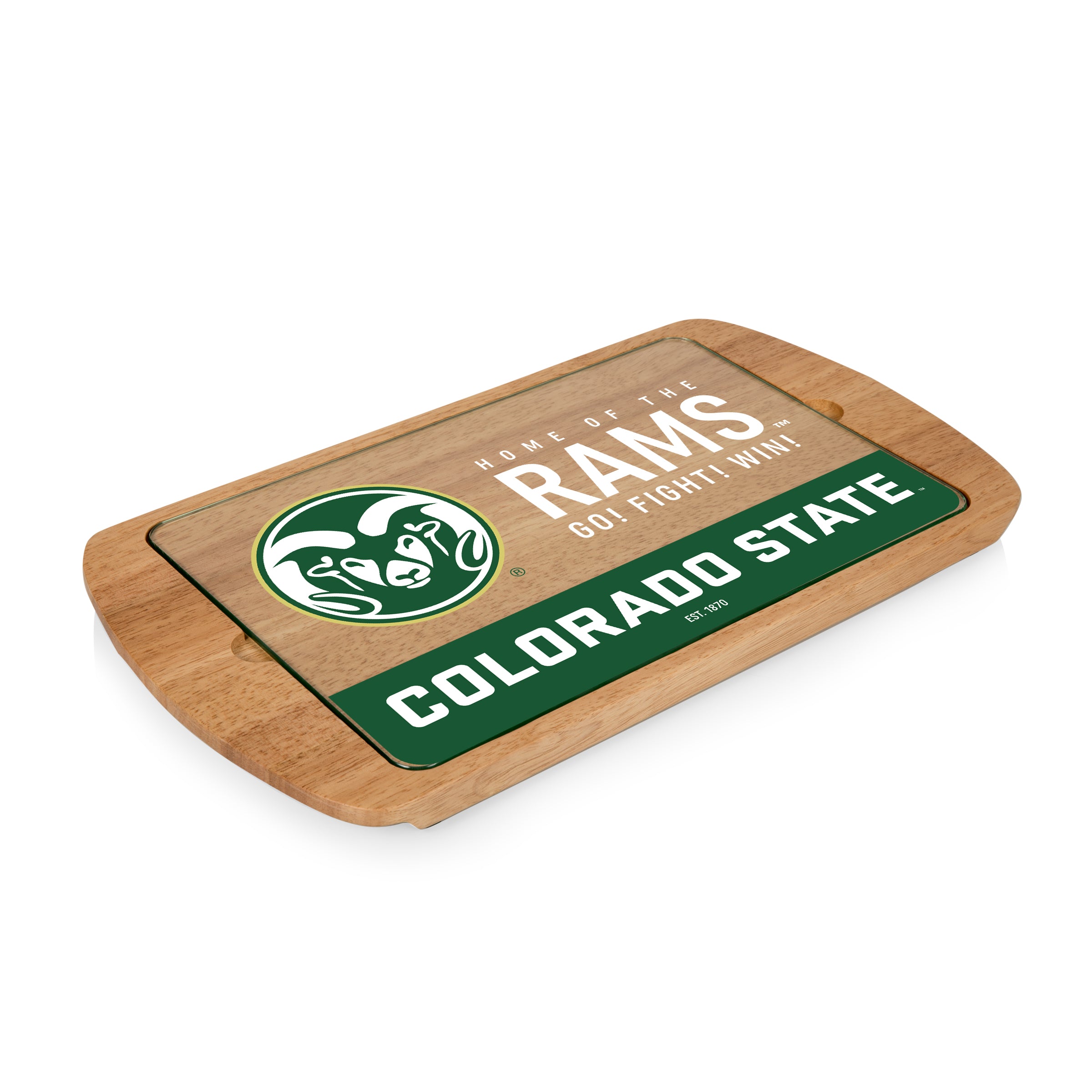 Colorado State Rams - Billboard Glass Top Serving Tray