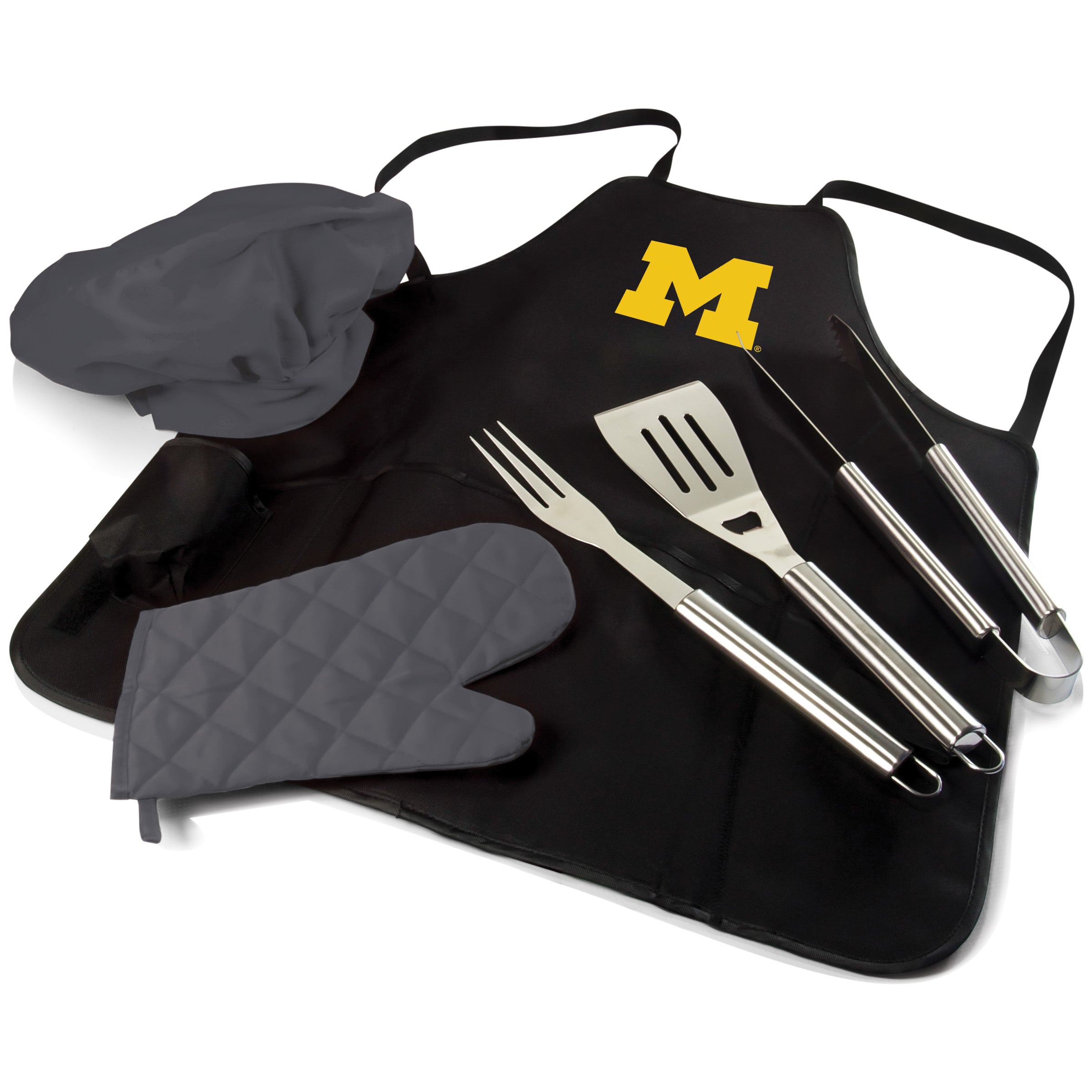 Michigan Wolverines - BBQ Apron Tote Pro Grill Set