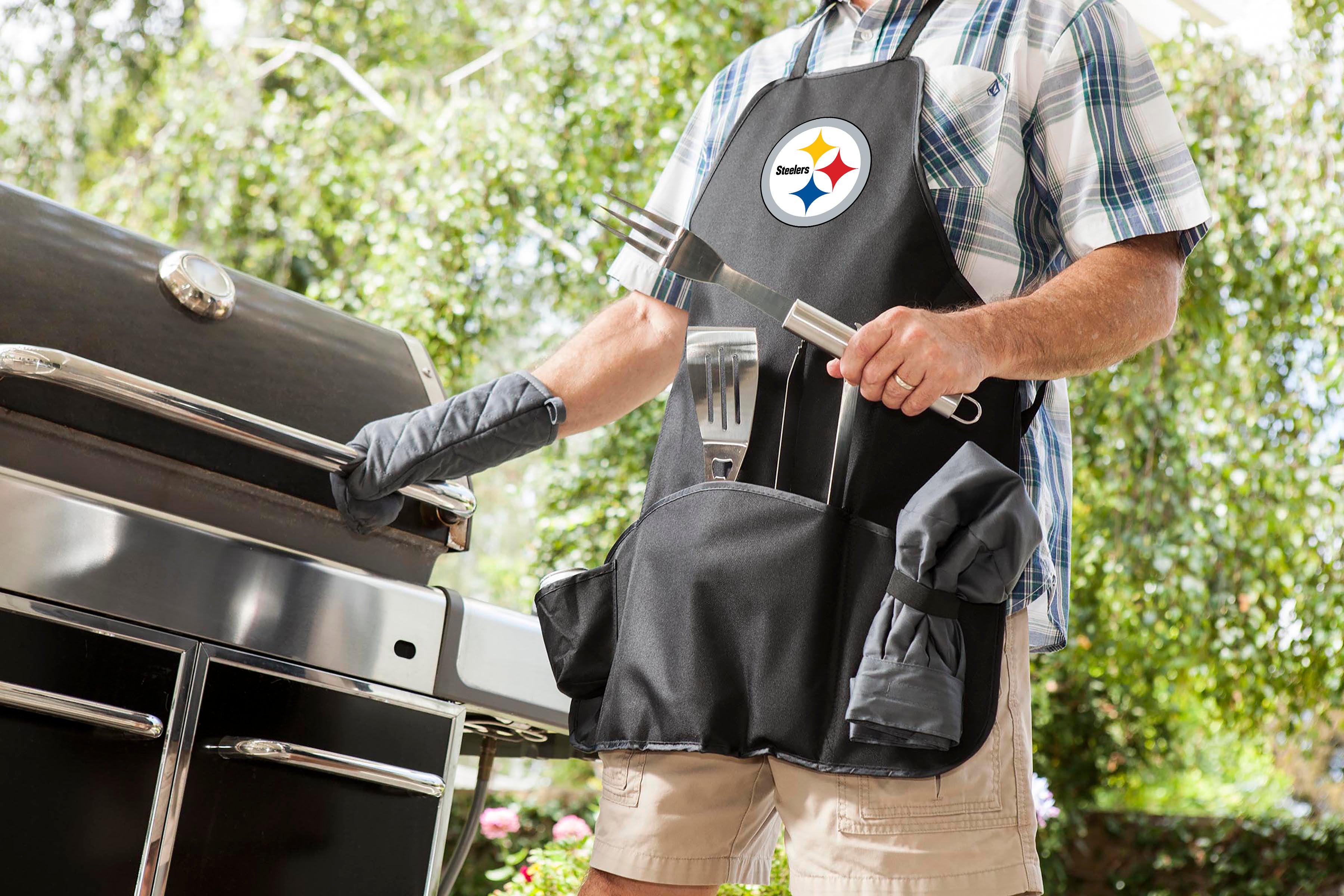 Pittsburgh Steelers - BBQ Apron Tote Pro Grill Set