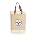 Pittsburgh Steelers - Pinot Jute 2 Bottle Insulated Wine Bag