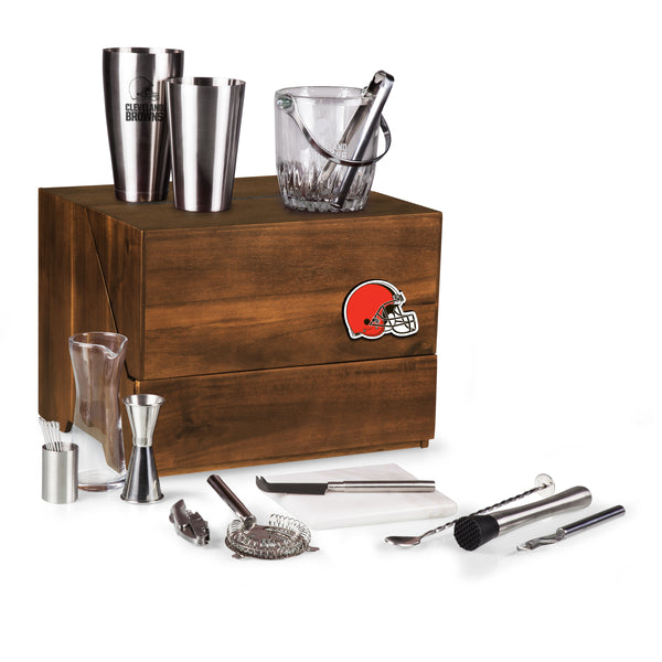 Cleveland Browns - Madison Acacia Tabletop Bar Set