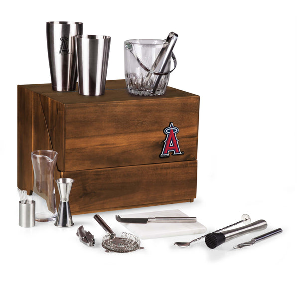 Los Angeles Angels - Madison Acacia Tabletop Bar Set