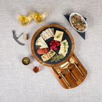 Iowa Hawkeyes - Insignia Acacia and Slate Serving Board with Cheese Tools