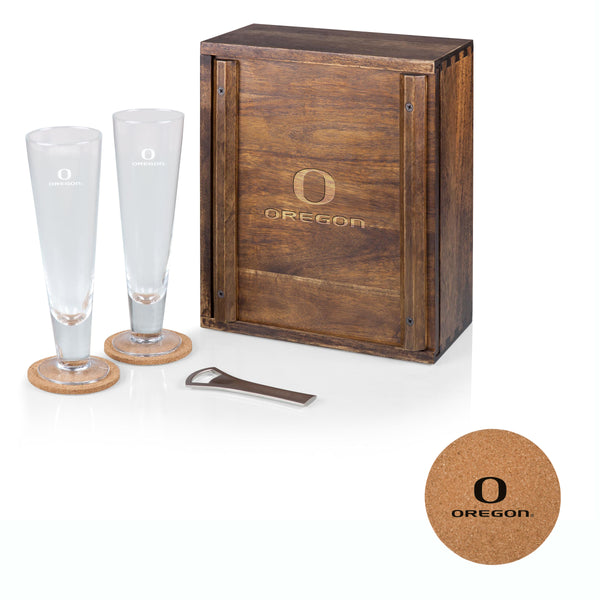 Oregon Ducks - Pilsner Beer Glass Gift Set