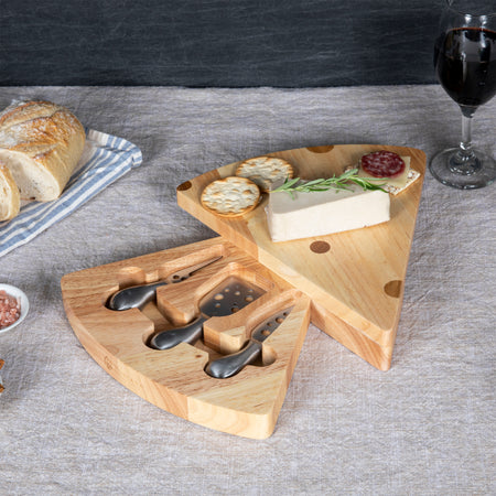 Picnic Silhouette Cheese Board and Tools buying Set - Rubberwood