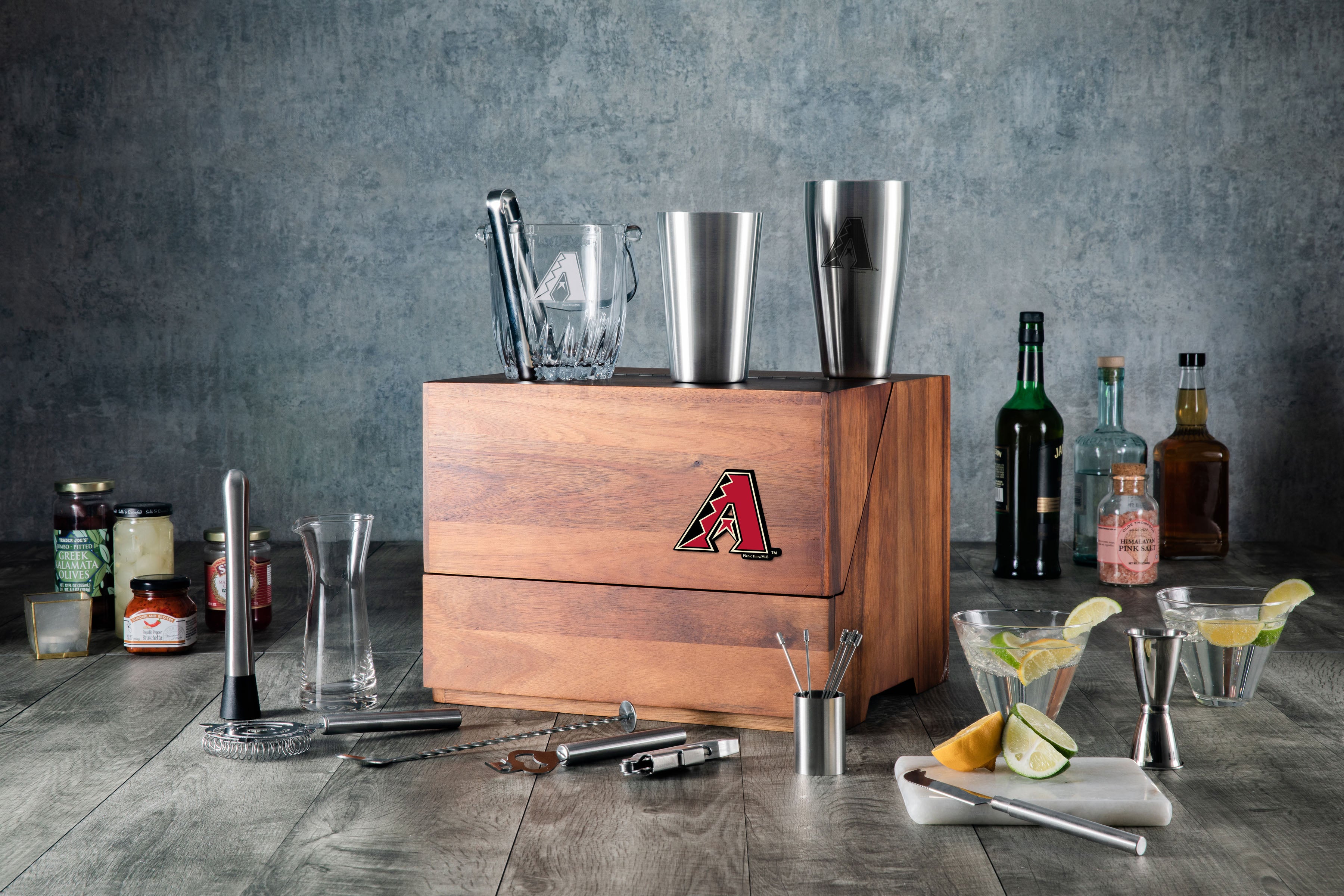 Arizona Diamondbacks - Madison Acacia Tabletop Bar Set