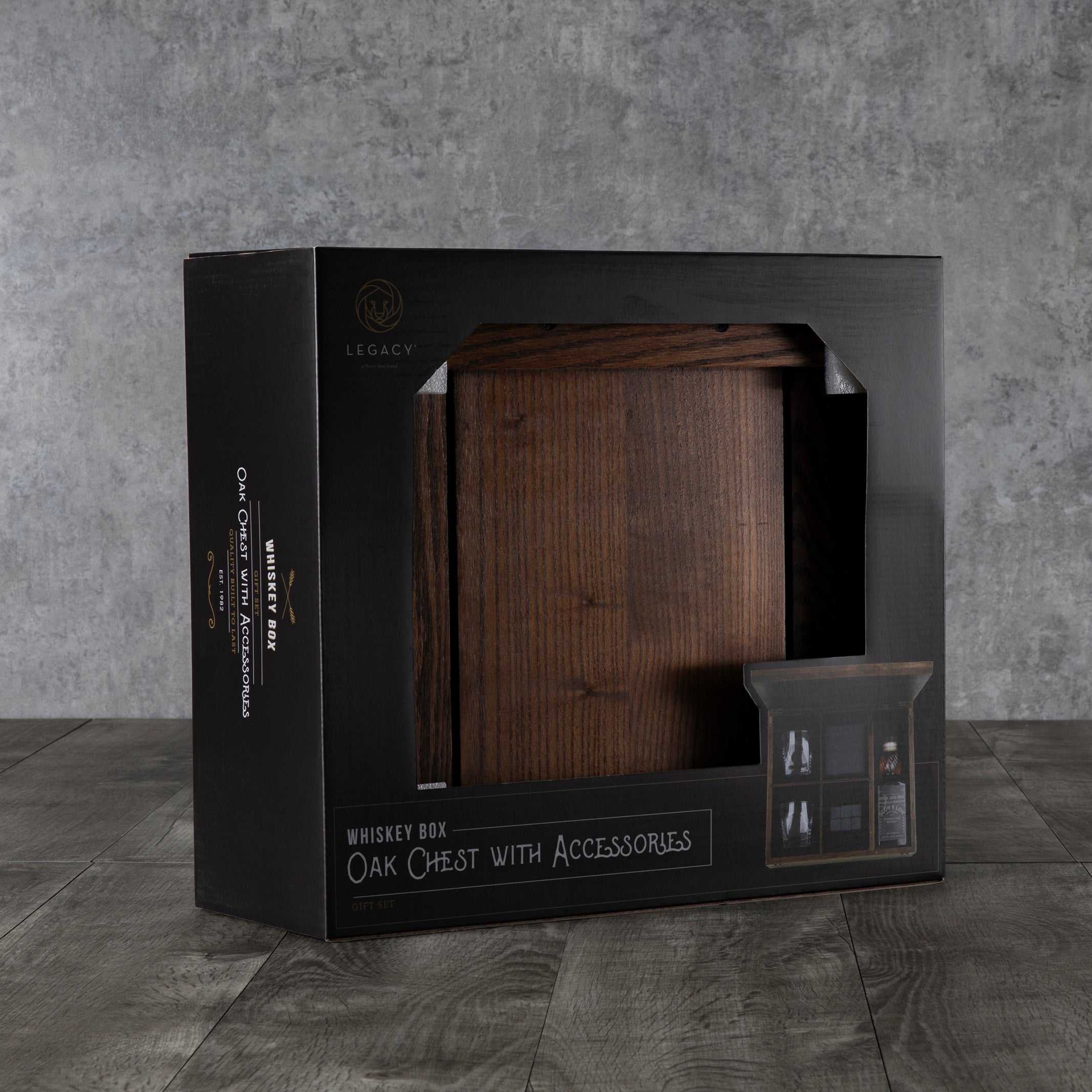 North Carolina Tar Heels - Whiskey Box Gift Set