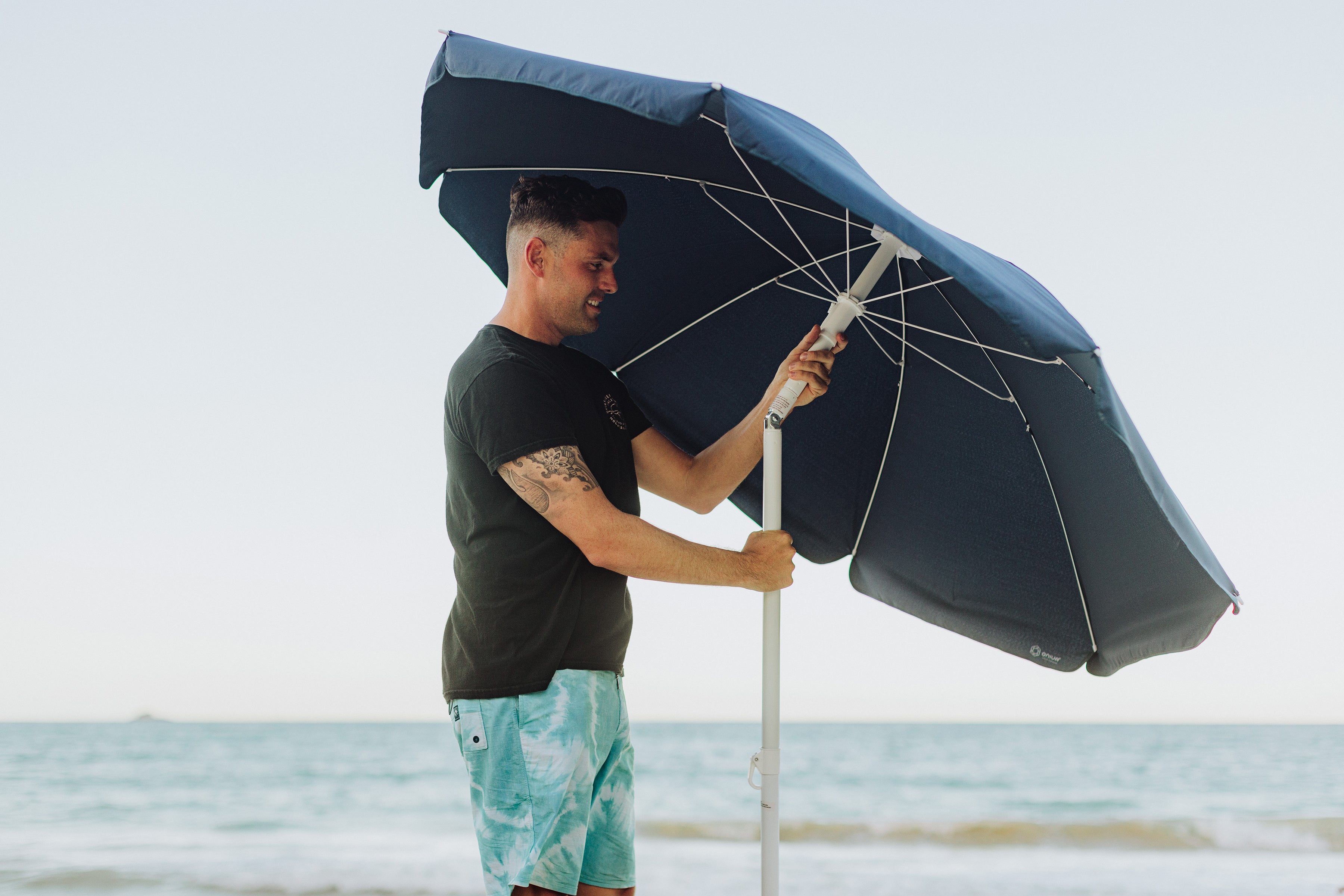 North Carolina Tar Heels - 5.5 Ft. Portable Beach Umbrella