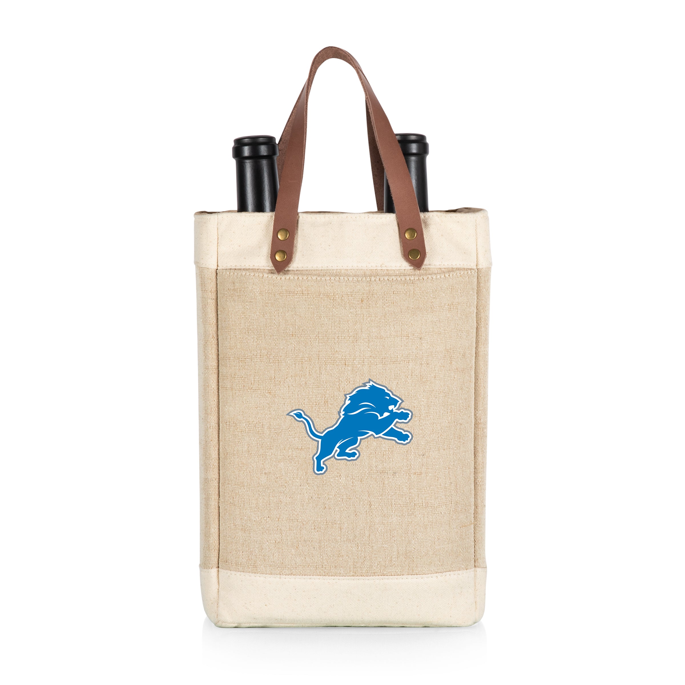 Detroit Lions - Pinot Jute 2 Bottle Insulated Wine Bag