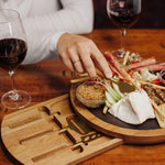 Georgia Bulldogs - Insignia Acacia and Slate Serving Board with Cheese Tools