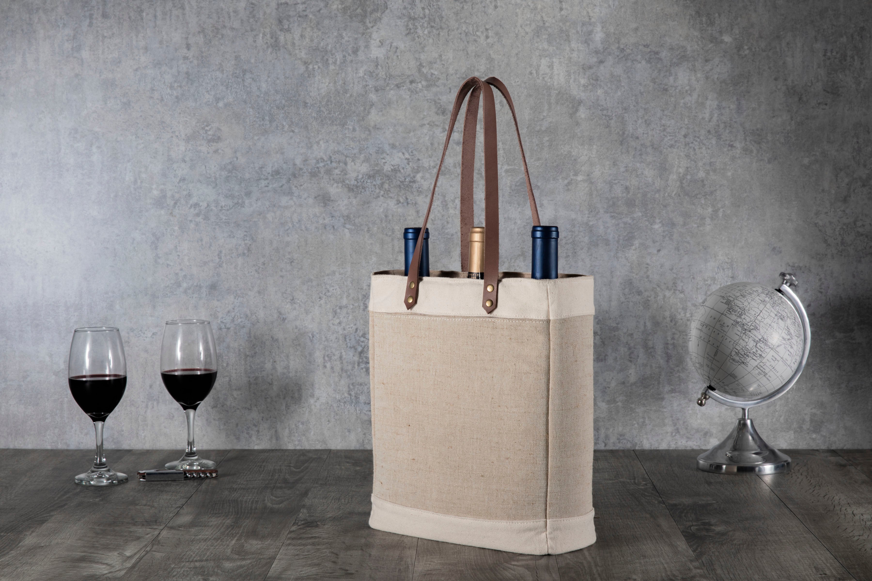 Pinot Jute 3 Bottle Insulated Wine Bag