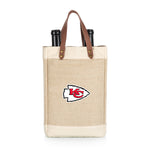 Kansas City Chiefs - Pinot Jute 2 Bottle Insulated Wine Bag