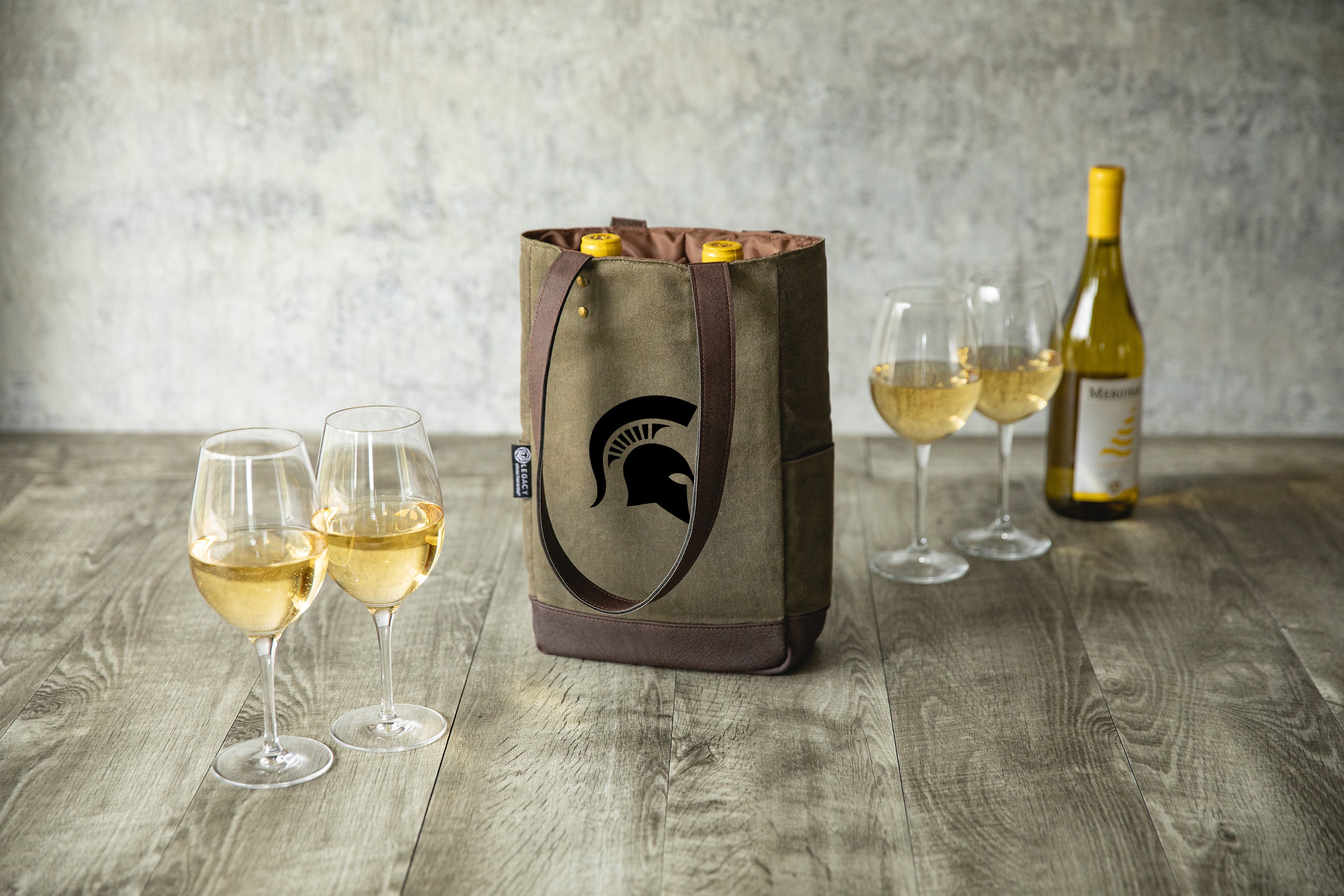 Michigan State Spartans - 2 Bottle Insulated Wine Cooler Bag