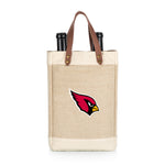 Arizona Cardinals - Pinot Jute 2 Bottle Insulated Wine Bag