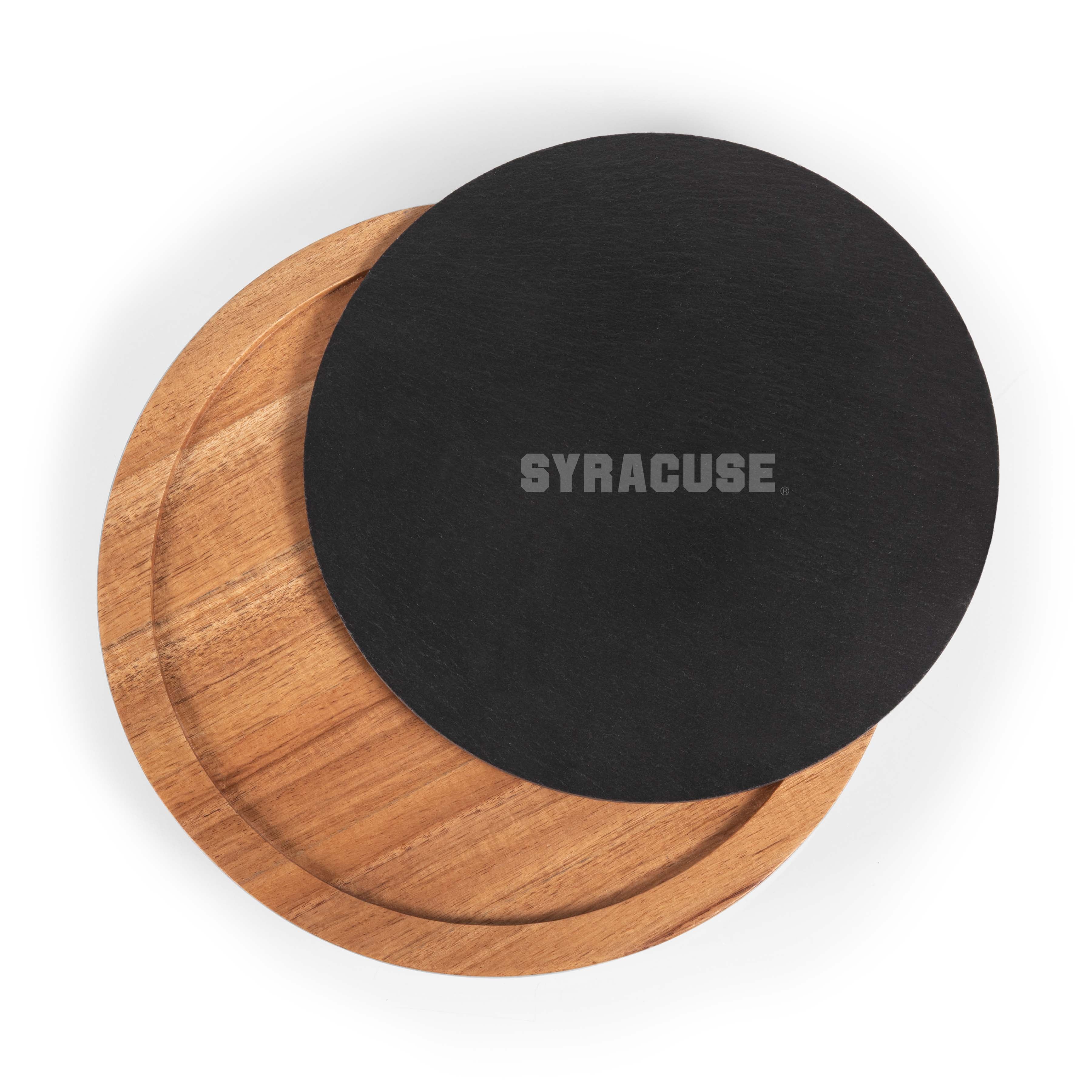 Syracuse Orange - Insignia Acacia and Slate Serving Board with Cheese Tools